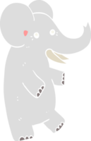flat color style cartoon elephant png