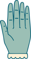 iconic tattoo style image of a hand png