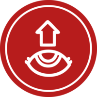 eye looking up circular icon symbol png