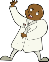 cartoon mad scientist png