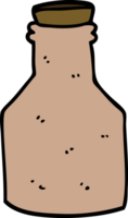 Cartoon-Doodle alte Keramikflasche mit Kork png