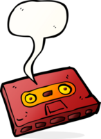 Cartoon-Kassette mit Sprechblase png