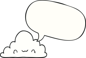 cute cartoon cloud with speech bubble png