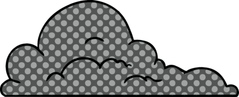 hand- getrokken tekenfilm tekening van wit groot wolken png