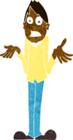 cartoon man shrugging shoulders png