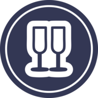 champagneglazen rond pictogram png