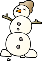 cartoon doodle snowman png