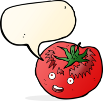 tomate de dessin animé avec bulle de dialogue png