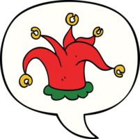 cartoon jester hat and speech bubble png