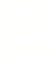 Desktop Computer Chalk Drawing png