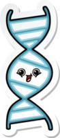 sticker of a cute cartoon DNA strand png