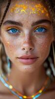 AI generated Beautiful woman on carnival - Generative AI photo