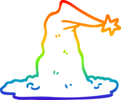 arc-en-ciel, gradient, ligne, dessin, dessin animé, magicien, chapeau png