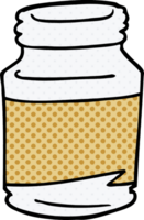 cartoon doodle pill jar png