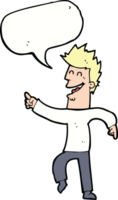 cartoon man pointing and laughing with speech bubble png