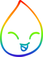 Regenbogen-Gradientenlinie Zeichnung Cartoon Blutstropfen png