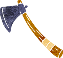 retro cartoon doodle of a garden axe png