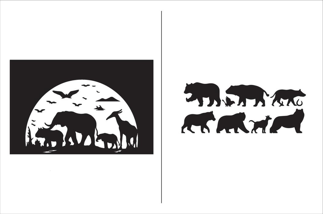 Animal Stencil Vector Art, Icons, and Graphics for Free Download