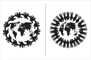 Earth Day Silhouette for creative design and print on Demand. vector