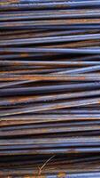 steel rebar for reinforcement concrete at construction photo