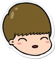 sticker of a cartoon male face png