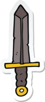 sticker of a cartoon sword png