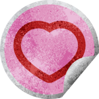 heart symbol graphic circular sticker png