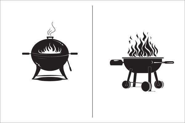 Bbq and grill related Silhouette Vector