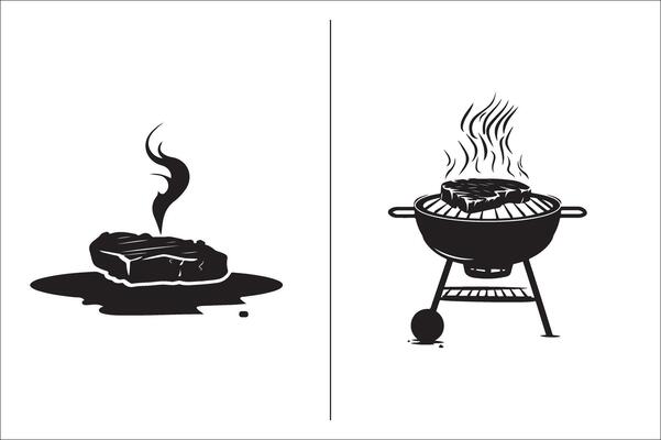 Bbq and grill related Silhouette Vector