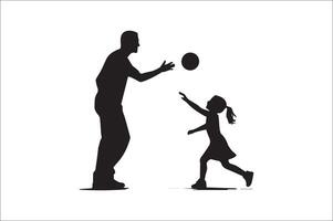 AI generated Happy Father Day Silhouette vector