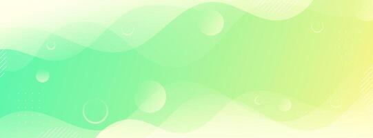 green and yellow ,wave, gradient background vector