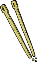 cartoon doodle wooden chopsticks png