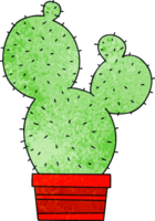 quirky hand drawn cartoon cactus png