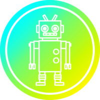 robot bailarín circular en espectro de gradiente frío png