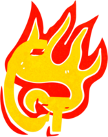 carta flamejante dos desenhos animados png