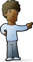 cartoon pointing man png