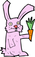 cartoon rabbit with carrot png