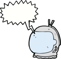 cartoon astronaut helmet with speech bubble png