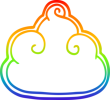 Regenbogen-Gradientenlinie Zeichnung Cartoon Sturmwolke png