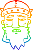 rainbow gradient line drawing cartoon angry warrior png