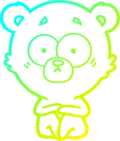 disegno a tratteggio freddo freddo cartone animato sorpreso dell'orso polare png