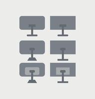 Realistic vector  monitor, vector office monitor  design.