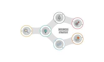 Business infographics. Timeline with 6 steps, circles, rings. infographic element. vector