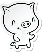 sticker of a cartoon pig png