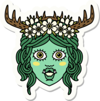 orc druid character face sticker png