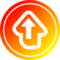 direction arrow circular in hot gradient spectrum png