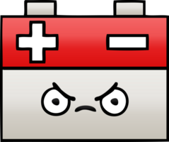 Farbverlauf schattierte Cartoon-Autobatterie png