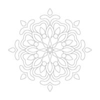 Mandala Simple Floral design Coloring book page vector file