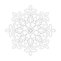 Mandala Simple Floral design Coloring book page vector file