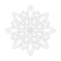Simple design Mandala Coloring book page vector file